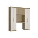 Ver imagem 1 de Guarda Roupa Casal 6 Portas Porto 836 Noce/off White - Carraro