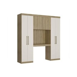 Guarda Roupa Casal 6 Portas Porto 836 Noce/off White - Carraro - 1 Guarda Roupa Casal 6 Portas Porto 836 Noce/off White - Carraro - 1