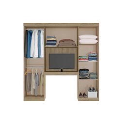 Guarda Roupa Casal 6 Portas Porto 836 Noce/off White - Carraro - 6 Guarda Roupa Casal 6 Portas Porto 836 Noce/off White - Carraro - 6