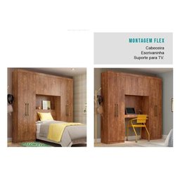 Guarda Roupa Casal 6 Portas Porto 836 Noce/off White - Carraro - 5 Guarda Roupa Casal 6 Portas Porto 836 Noce/off White - Carraro - 5