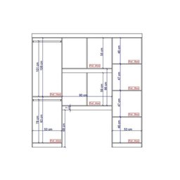 Guarda Roupa Casal 6 Portas Porto 836 Noce/off White - Carraro - 4 Guarda Roupa Casal 6 Portas Porto 836 Noce/off White - Carraro - 4