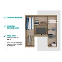 Ver mais imagens de Guarda Roupa Casal 6 Portas Porto 836 Noce/off White - Carraro