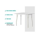 Ver mais imagens de Sala de Jantar Completa Mesa Dobrável e 4 Banquetas 105 Prata-branco - Prata-preto - Carraro
