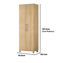 Ver imagem 4 de Armario Lavanderia Manuela 2 Pts 1,80m com Rodinhas Teka Madrid