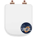 Ver imagem 1 de Assento Sanitário Poliéster Antibactéria Soft Close Piano Branco para Vaso Deca com Ferragem