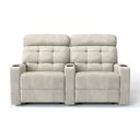 Ver imagem 2 de Sofá 2 Lugares Reclinável Elétrico em Bouclé Cor Bege Linha Cinema