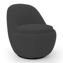 Ver imagem 7 de Kit 02 Poltronas Orgânicas Living Memphis Base Giratória Bouclê Preto - Desk Design