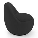 Ver imagem 5 de Kit 02 Poltronas Orgânicas Living Memphis Base Giratória Bouclê Preto - Desk Design
