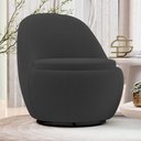 Ver imagem 2 de Kit 02 Poltronas Orgânicas Living Memphis Base Giratória Bouclê Preto - Desk Design