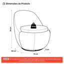 Ver imagem 4 de Kit 02 Poltronas Orgânicas Living Memphis Base Giratória Bouclê Preto - Desk Design