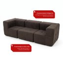 Ver imagem 5 de Sofá Modular 3 Lugares com 2 Cantos Kappesberg Boucle Marrom