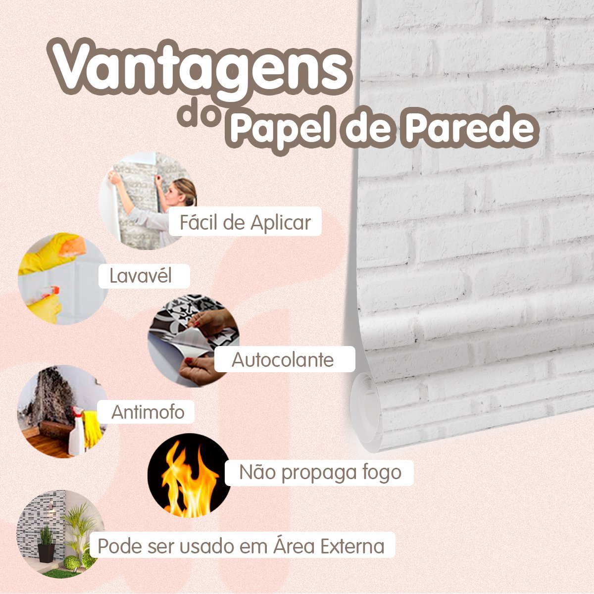 Papel de Parede Painel 3D Mármore Pedra Quartzo 2M lavável Revestimento Pedra Requinte Auto Colante - 6