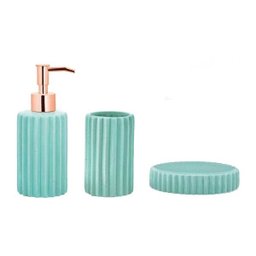 Jogo de Banheiro Menta em Cerâmica 3 Peças - 1