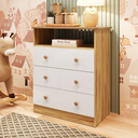 Ver imagem 2 de Cômoda Infantil Smim Peroba em 100% MDF Branco com Amêndoa Branco Amêndoa