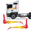 Ver imagem 1 de Faixa Scania 2008 Adesivo Azul Lateral Caminhão Decorativo Vermelho Teu Adesivo