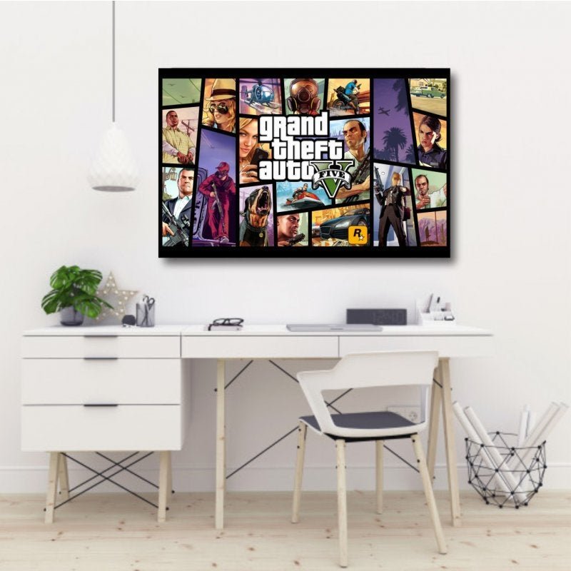 Quadro GTA Grand Theft Auto jogo 29,7x42 cm P5278