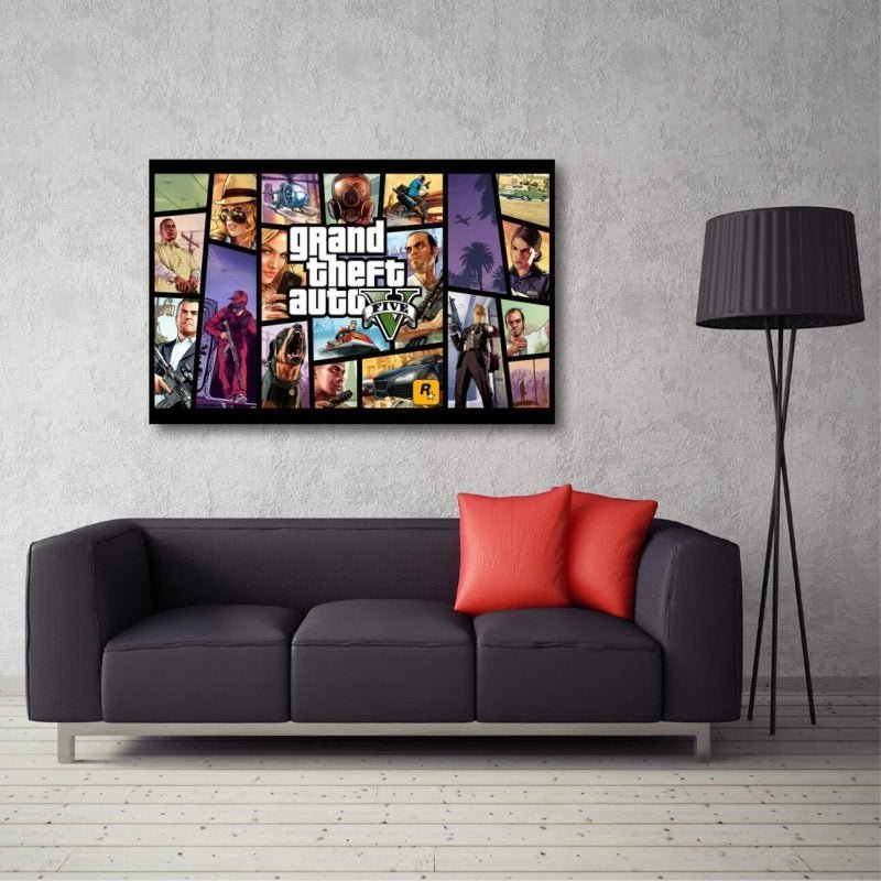 Quadro decorativo GTA 5 - Jogos - Grand Theft Auto - 1