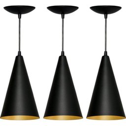 Kit 3 Pendentes Cone - 1 Kit 3 Pendentes Cone - 1