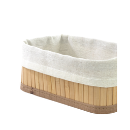 Cesto Organizador Dobravel Bambu Claro 20x12x8cm Mimo Style - 3
