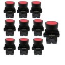 Ver imagem 1 de Kit 10 Botao Lk2 Ea42 Plastico Vermelho Nf Lukma