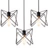 Trio Pendente Lustre Luminária Industrial Estrela - 1