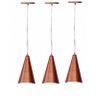 Kit 3 Luminária Pendente Cone de Alumínio Cobre - 1