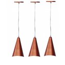 Ver imagem 1 de Kit 3 Luminária Pendente Cone de Alumínio Cobre