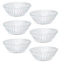 Ver imagem 1 de Jogo de Tigelas de Sobremesa de Vidro Transparente Wave 6 Peças 200ml - Class Home