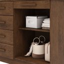 Ver mais imagens de Cômoda Sapateira para Quarto 2 Portas 5 Gavetas Biana V01 Imbuia - Lyam Decor
