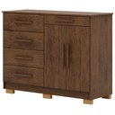 Ver imagem 1 de Cômoda Sapateira para Quarto 2 Portas 5 Gavetas Biana V01 Imbuia - Lyam Decor
