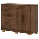 Ver imagem 2 de Cômoda Sapateira para Quarto 2 Portas 5 Gavetas Biana V01 Imbuia - Lyam Decor