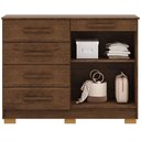 Ver imagem 6 de Cômoda Sapateira para Quarto 2 Portas 5 Gavetas Biana V01 Imbuia - Lyam Decor