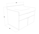 Ver imagem 5 de Gabinete Banheiro Bergan Anna 60cm Com Tampo Vidro Moldado - Branco/Noce