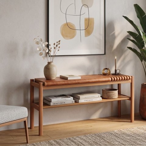 Aparador Air - Tampo: Tecido - Largura: 120 cm - Cor: Natural - Tecido: 3U