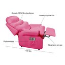 Ver imagem 6 de Cadeira Poltrona Estética Cílios Reclinável Barão com Assento de Elevação Corano