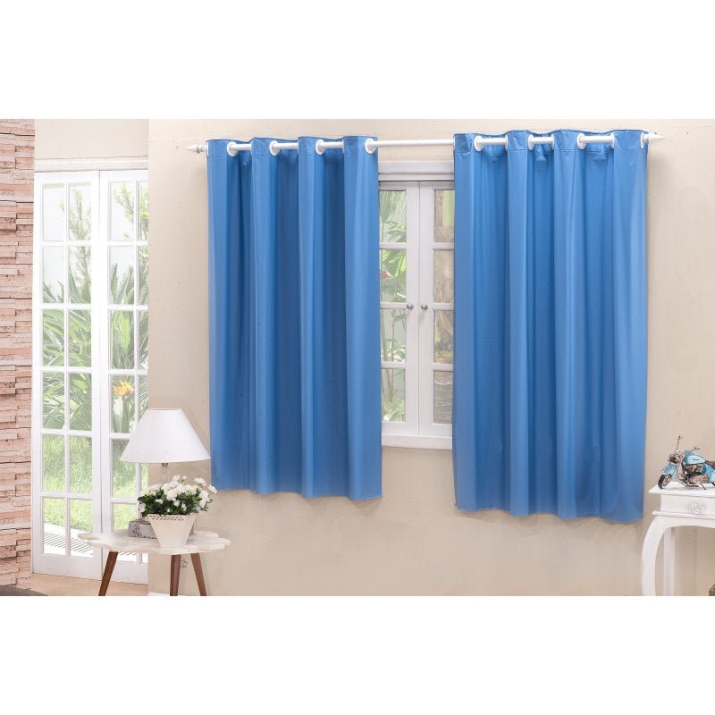 Cortina Corta Luz Blackout Blecaute 1,90 x 1,60 Azul - 1