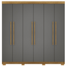 Guarda Roupa Casal 6 Portas Elegance Nature Alasca sem Espelho Móveis Vila Rica - 1