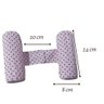 Kit Protetor Cinto+travesseiro Cabeça Chata+rolo Segura Bebe Multiflex Rosa Poá - 6