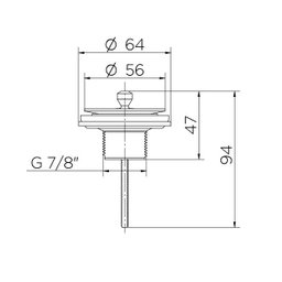 Valvula de Lavatorio Metal Luxo Cromado 444306 Docol Unico - 2