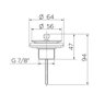Valvula de Lavatorio Metal Luxo Cromado 444306 Docol Unico - 2