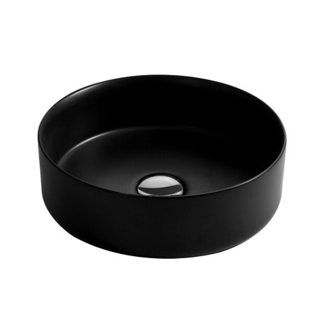 Cuba Banheiro Ceramica de Sobrepor com Valvula Inox,37x37 Mx211 Cor:preto