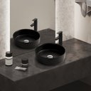 Ver imagem 3 de Cuba Banheiro Ceramica de Sobrepor com Valvula Inox,37x37 Mx211 Cor:preto