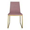 Ver imagem 2 de Kit 3 Cadeiras de Jantar Lille Base Aramado Gold Veludo Rosê - Montanaris Decor