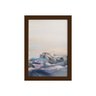 Quadro Abstrato para Sala Montanhas Moldura Marrom 33x43cm - 1