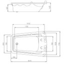 Ver imagem 4 de Banheira de Hidromassagem Ouro Fino Stilocril Dupla Standard 1,67m x 1,17m x 42cm - 06 Jatos