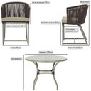 Ver imagem 2 de Mesa e 6 Cadeiras de Jantar Noronha Fendi E7 Trama Original Marrom