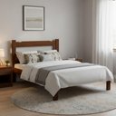 Ver imagem 1 de Cama Casal Esmeralda Madeira Maciça Resistente Castanho