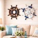 Ver imagem 1 de Timão Marítimo Náutico Parede Decoração Casa Praia Kit 2pçs