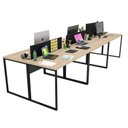 Ver imagem 5 de Escrivaninha Mesa Escritório 6 Lugares 360cm Industrial Carvalho e Preto Bege
