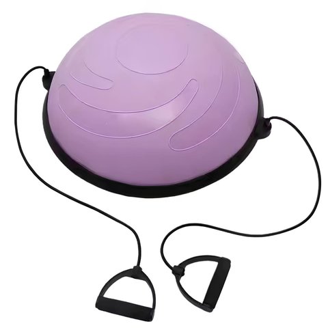 Meia Bola Suiça 58cm Bosu Balance Ball Pilates Yoga Pvc Hm-37475 - Rosa